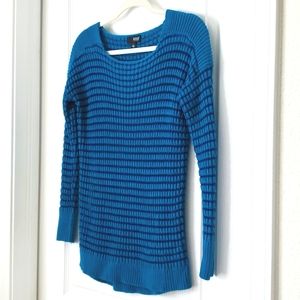 Ana Teal Fitted Knit Sweater size Small